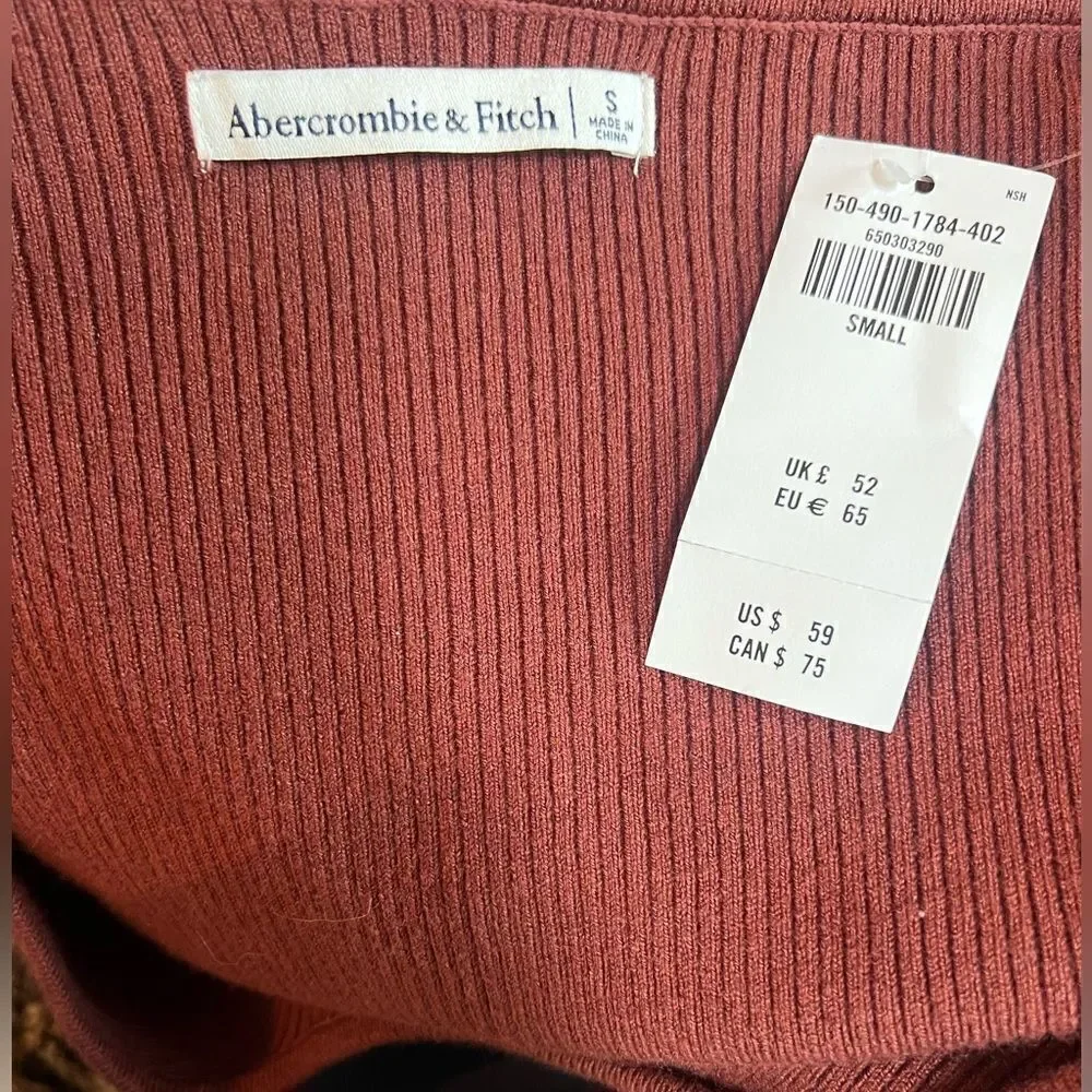 NWT Abercrombie & Fitch corset sweater top size small